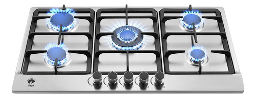 Estufa De Mesa 5 Quemadores Parrilla De Gas Acero Inoxidable