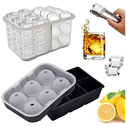 Juego De Moldes Para Hielo De Whisky, (juego De 2 Y Contened