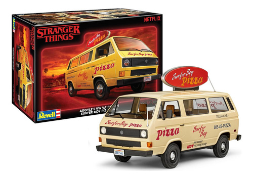 Vw T3 Surfer Boy Pizza Van De Revell Stranger Things 1:25 De