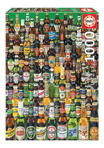 Puzzle Rompecabezas Botellas Cerveza Mundo Educa 1000 Piezas