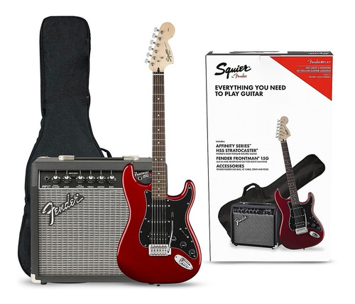 Kit Guitarra Electrica Fender Squier Stratocaster Hss Am 15w