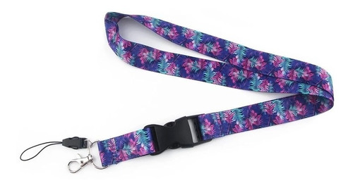 Lanyard Morado Plumas  Cinta Colgante Portacredencial Color