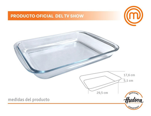 Asaderas Vidrio Templado Hudson Rectangular Para Horno