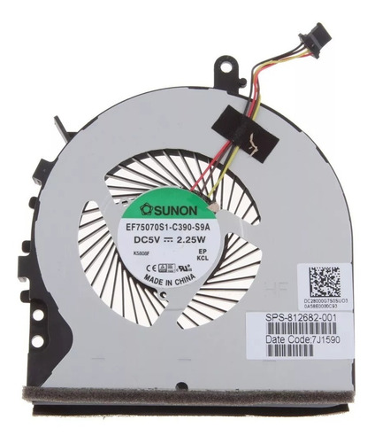 Imagen 3 de 3 de Ventilador Hp 15-ae 15-ah M6-p100 Tpn-c122 812682-001 V21 M6 P100 15 Ae 15ae 15ah 15 Ah