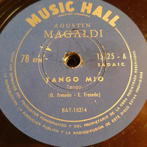 Pasta Agustin Magaldi Music Hall 15125 C368