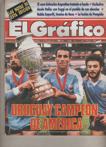 Revista El Grafico Nº 3536 - Uruguay Campeon De America 1987