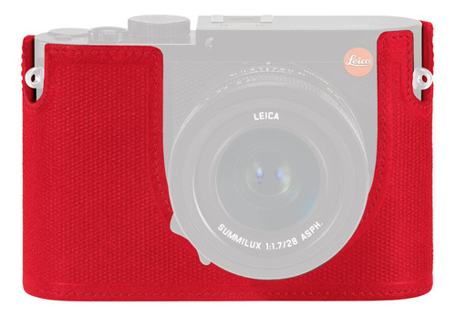 Leica Protector For Q Typ 116 Half Case (red, Leather)