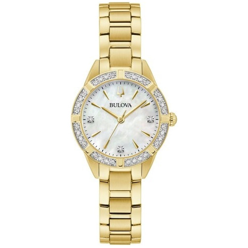 Reloj Bulova Quartz Mujer Classic 98r297 Sutton 35 Diamantes