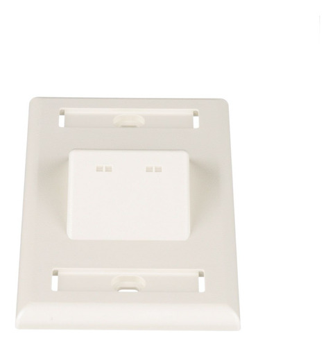 Placa De Pared Vertical Clásica Blanco Mate Para 2 Puertos M