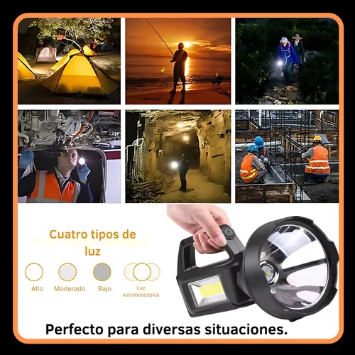 Linternas Led Recargables Potentes Usb Solar Táctica