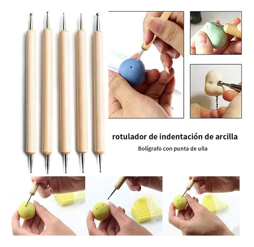 Herramienta Cerámica Arcilla Moldear Decorar Modelado Kit 38