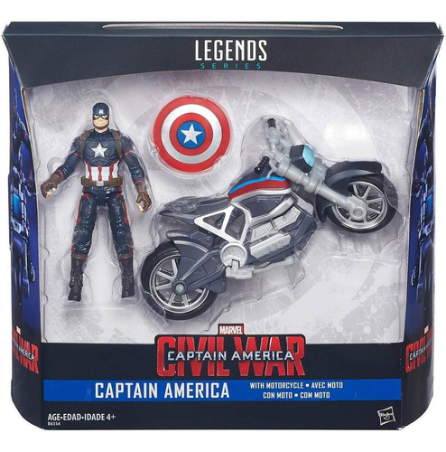 Capitán America Y Motocicleta Marvel Legends Series