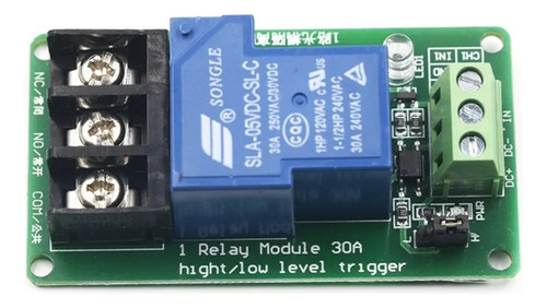 Modulo Relay 1 Canal 12vdc 30a Aislado 2 Pzas.