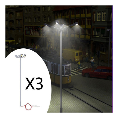Lámpara Led Modelo Tren De 3/set 1/87 Ho Scale 3v Para Jardi