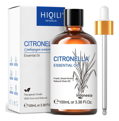 Aceite De Citronella, Aceite Esencial Puro De Citronella, Pe