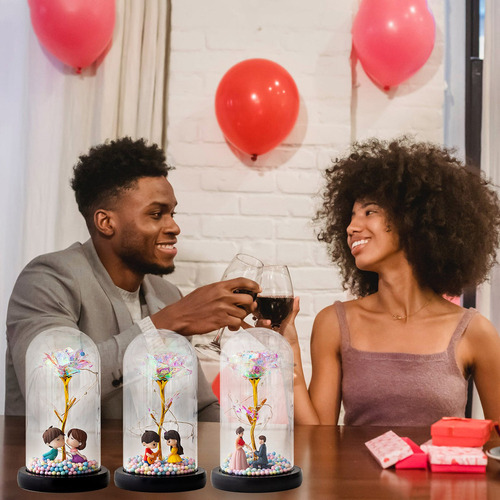Rosa Preservada Para Led Eve Forever Flower Glass Home