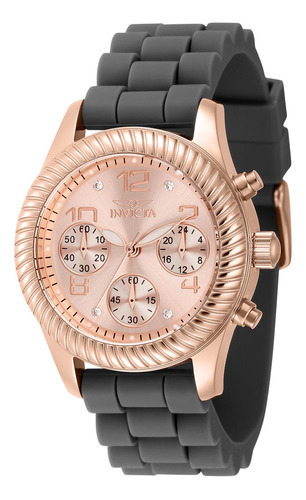 Reloj Invicta 40307 Para Dama Gris Color de la correa Oro/Rosa