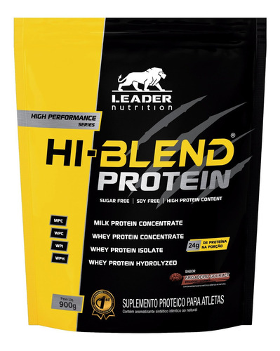Suplemento em pó Leader Nutrition  Hi-Blend Hi-Blend Protein proteína Hi-Blend Protein sabor  brigadeiro gourmet em sachê de 900g