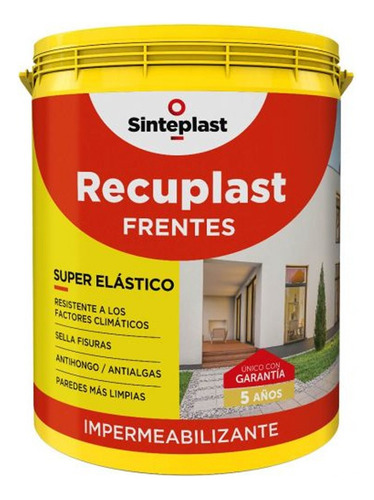 Impermeabilizante Exterior Recuplast Frentes 1 Litro Blanco