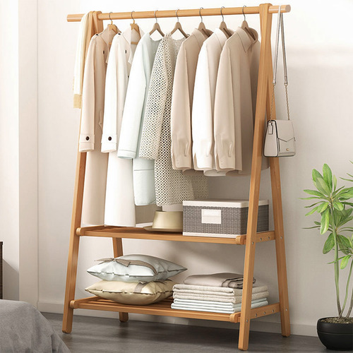 Percha De Suelo Con Balda Percha De Madera Moderna 118cm Amarillo
