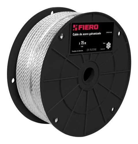 Linga Cable Acero 3/16''-4.7 Mm. 75 Mt 7x19 Fiero Ferreplus