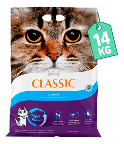 Arena Aglomerante Gato Classic Intersand Canada 14 Kg 