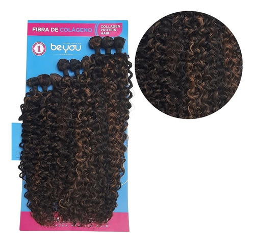 Cabelo Fibra De Colágeno Cacheado Meu Bb Be.you 70 Cm 310 Gr