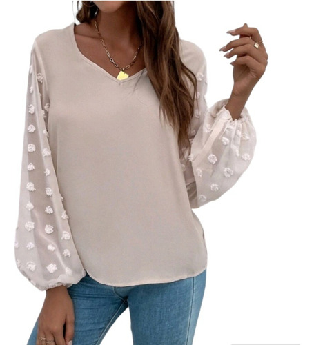 Blusa Shein De Lunares Brazo Obispo 