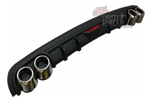 Imagen 2 de 12 de Difusor Trasero Universal Puntas De Escape Abs Lodera Vw