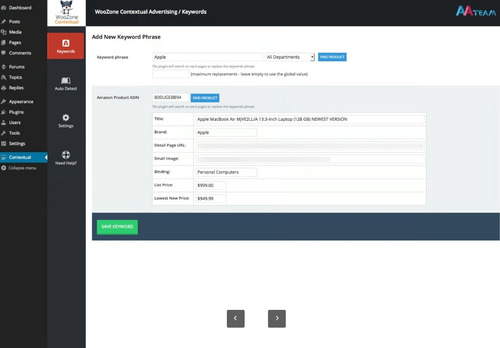 Plugin De Recomendaciones De Compra Nativo Amazon Wordpress