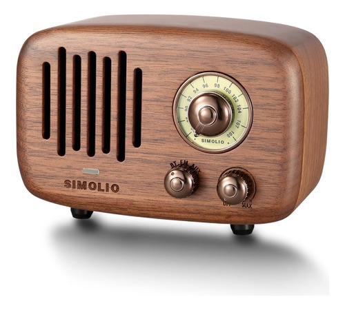 Simolio Altavoces Bluetooth Retro Vintage Con Sonido Hd Con