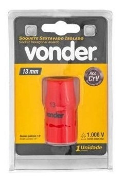 Soquete Sextavado Isolado Encaixe De 1/2  13,0 Mm Vonder