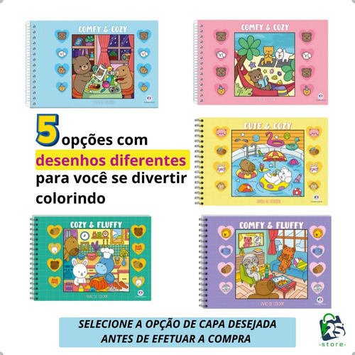 Livro De Colorir Em Capa Dura Com Desenhos Variados E Detalhados - Ideal Para Relaxamento, Combater O Estresse E Estimular A Criatividade! Um Presente Incrível Para Crianças E Adultos