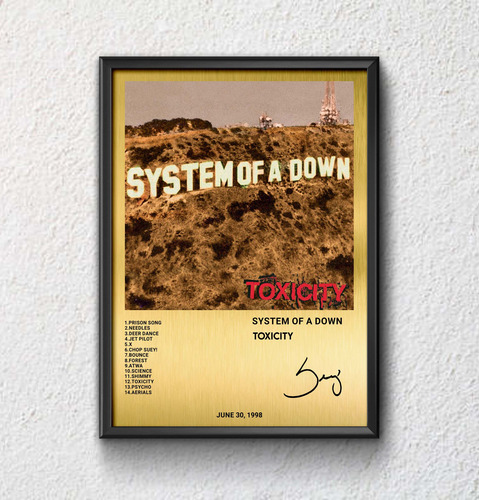 Cuadro System Of A Down - Toxicity Madera & Vidrio (35x47)01