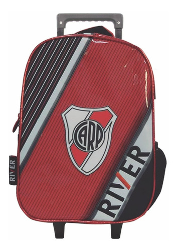 Mochila Con Carro De River Plate 12 Pulgadas (ri137) Color Negro con rojo