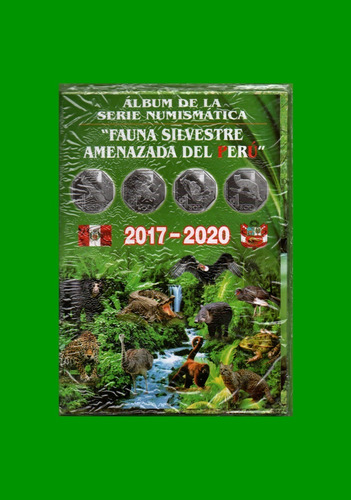  Album Vacio De Peru P/monedas Serie Fauna Amenazada 2017/20