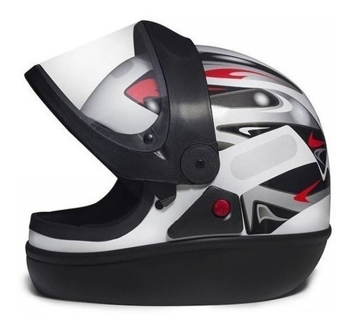 Imagem 2 de 3 de Capacete para moto integral San Marino Grafic branco tamanho 58