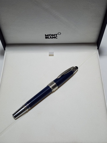 Pluma Montblanc Edicion Jfk John F. Kennedy Azul C/estuche Azul Negro