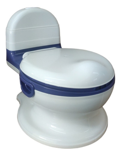 Baño Entrenador Acojinado Con Sonido Y Antiderrapante Color Azul