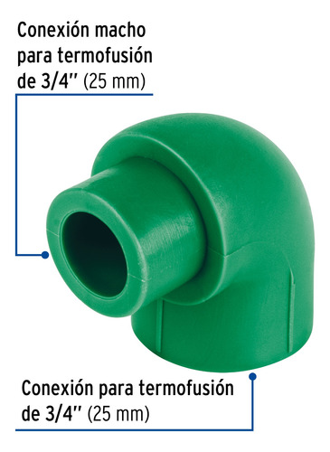 Codo 90° Ppr 3/4'' Macho-hembra Foset 45552