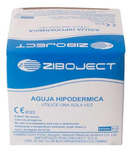 Aguja HiPodérmica 23g X 1  X 100 Unidades