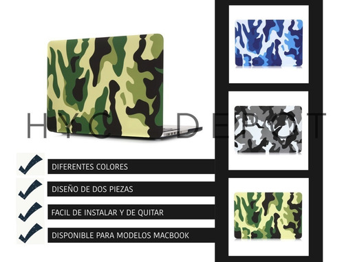 Protector De Acrilico Camuflado Macbook Pro 15 A1398
