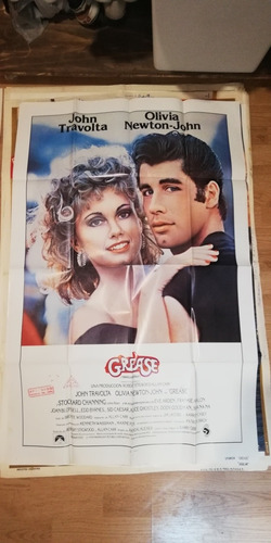 Afiche Original Cine Película Grease Travolta Olivia Newton 