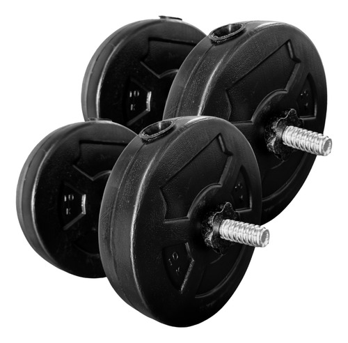 Kit 40 Kg. Mancuernas A Rosca + 40 Kg De Discos 4x10kg