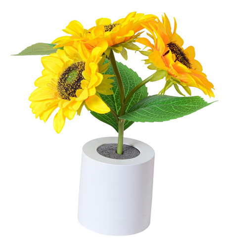 Luz De Noche De Girasol En Maceta Lámpara De Noche De Flor
