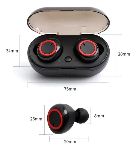 Fone De Ouvido Bluetooth Casual Android Ios Sem Fio Academia