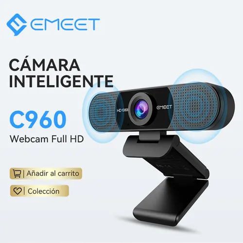 Cámara Web Full Hd 1080p@30fps Emeet C960 Con 2mics