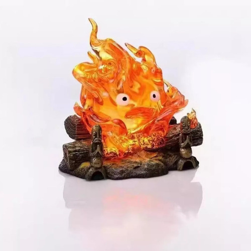 Figura Calcifer Castillo Vagabundo Estudio Ghibli Luz Led