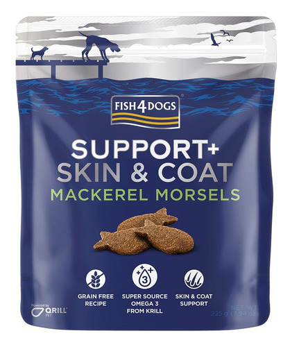 Snack Premium Support+ Skin & Coat Mackerel 225g - Fish4dogs