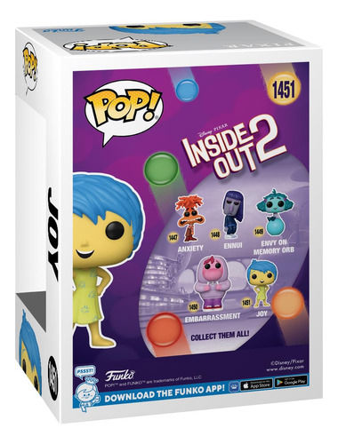 Figura Funko Pop! Disney Inside Out 2 Joy Com 10,4 Cm De Alt